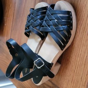 Black braided Swedish Hasbeen Sandles